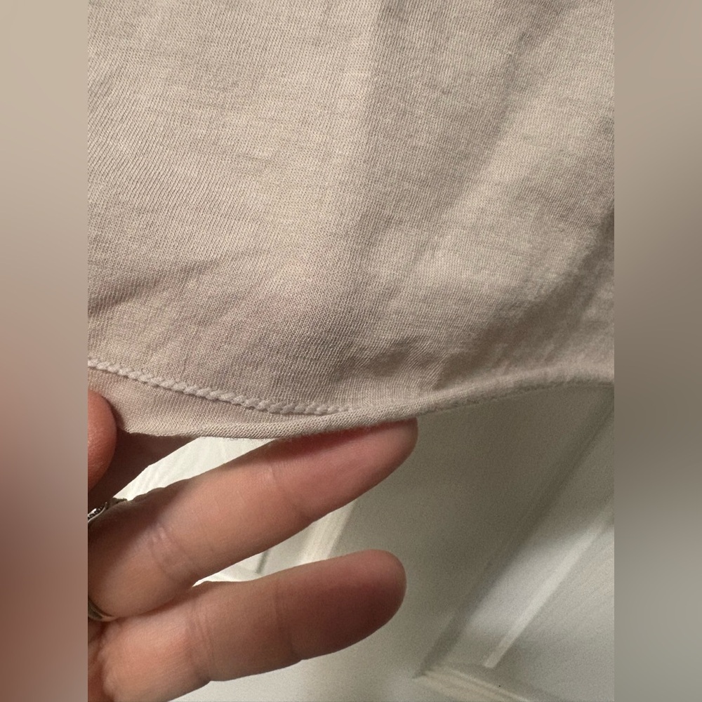 Max Studio Taupe Short Sleeve Tee - Picture 3 of 10